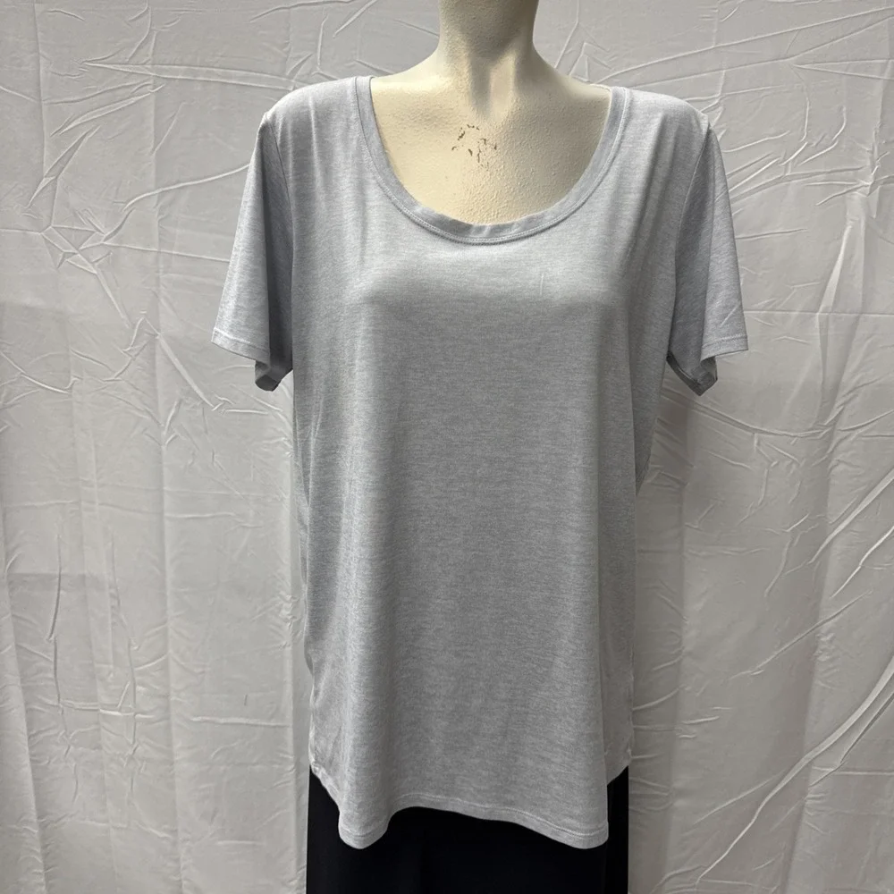 Nike Dri-Fit Short Sleeve Scoop Neck Training T-Shirt Gray XL